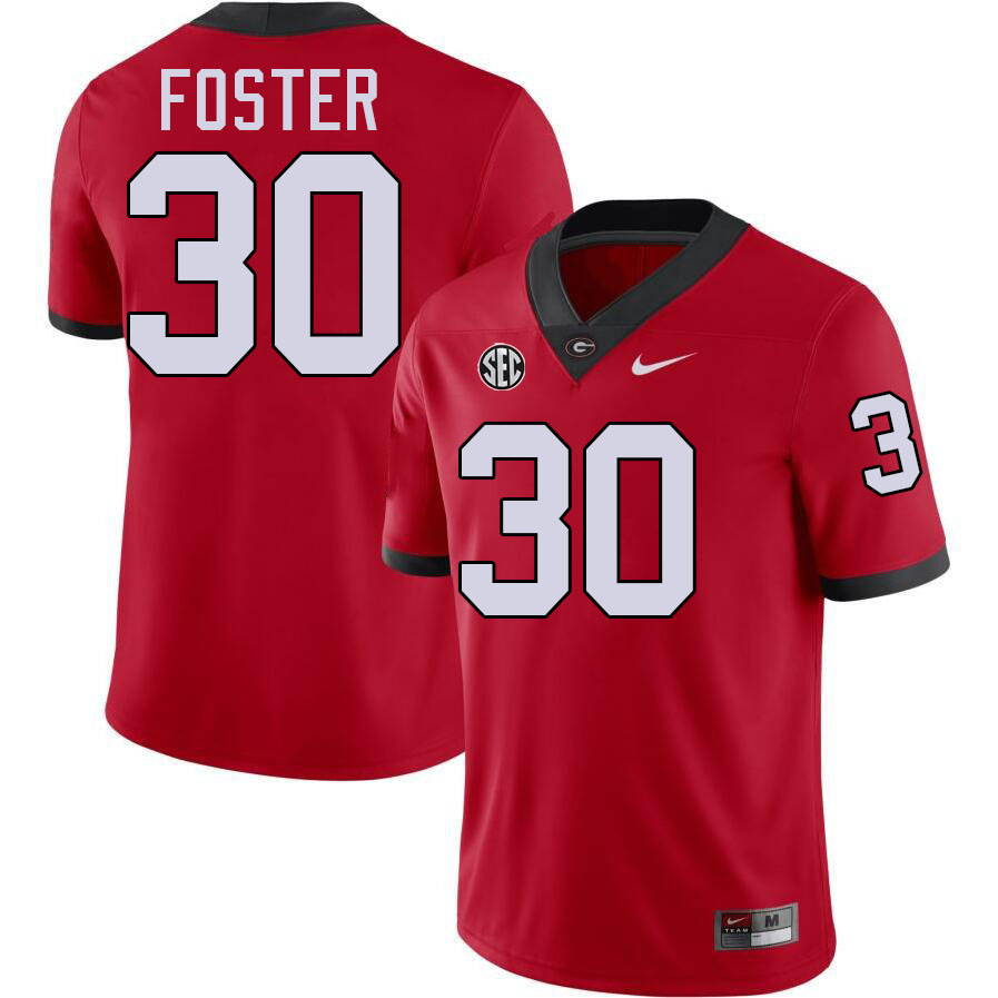 #30 Terrell Foster UGA Jersey,University Of Georgia Bulldogs Football Jersey,Uniforms,Gears-Red #30 Terrell Foster UGA Jersey,University Of Georgia Bulldogs Football Jersey,Uniforms,Gears-Red